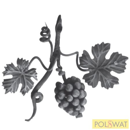 kovácsoltvas szőlőág jobb kicsi 250x300mm
