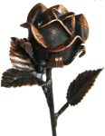 festett antikolt rózsa kalapált szár hossz 250mm